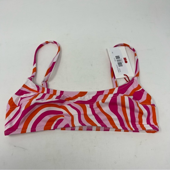 NWT Solid & Striped Elsa Abstract Pink Orange Bikini Top Size XS - Picture 3 of 5